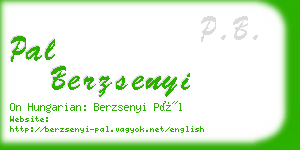 pal berzsenyi business card